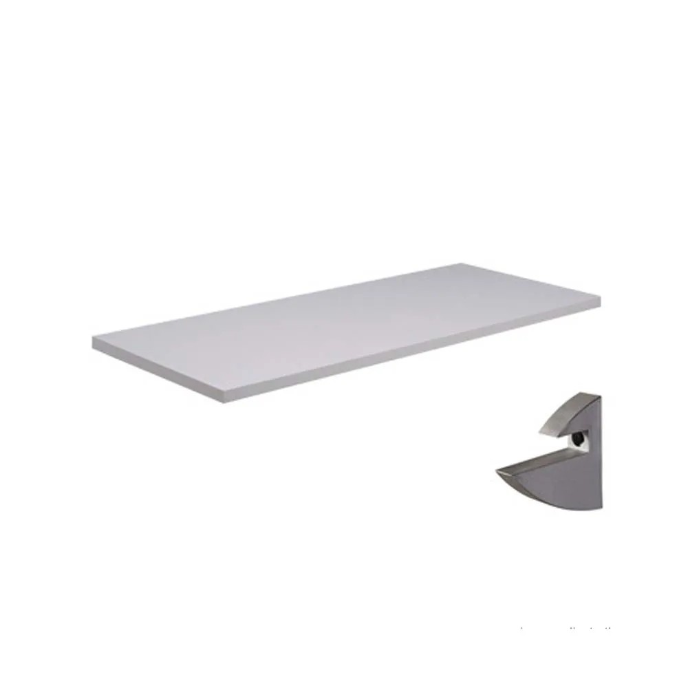 Prateleira com suporte plástico Concept 25x80cm branca Prat-k