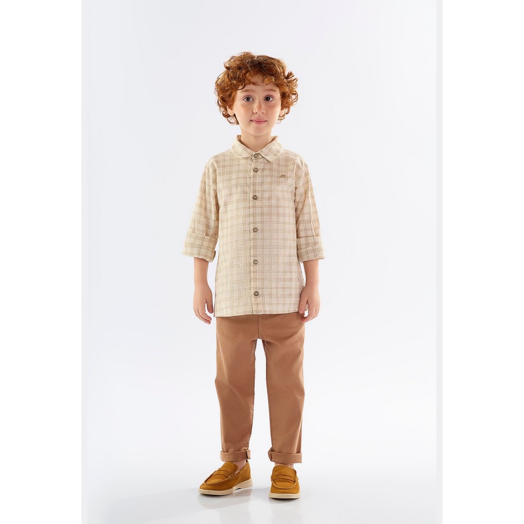 Camisa Infantil para Menino em Linho e Algodão Up Baby