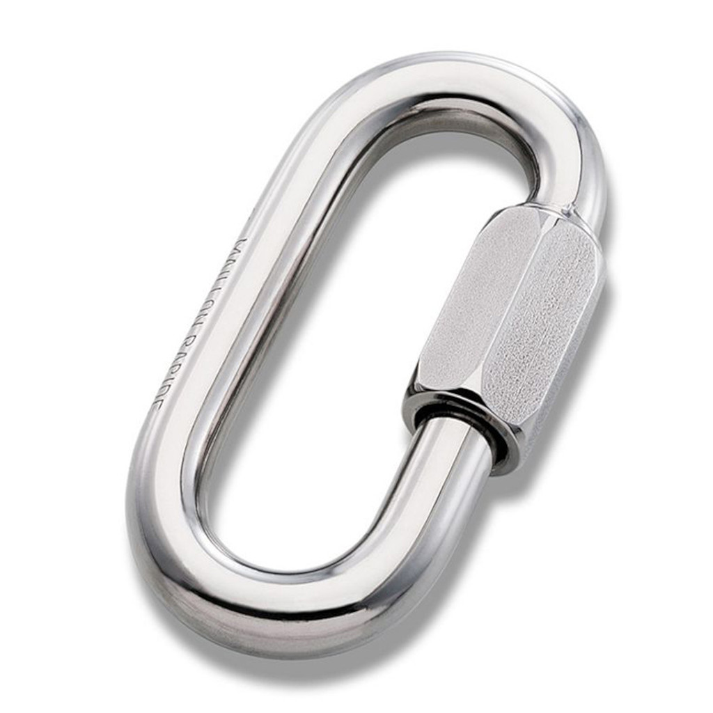 Link Mosquetão Oval Trava 6mm Inox