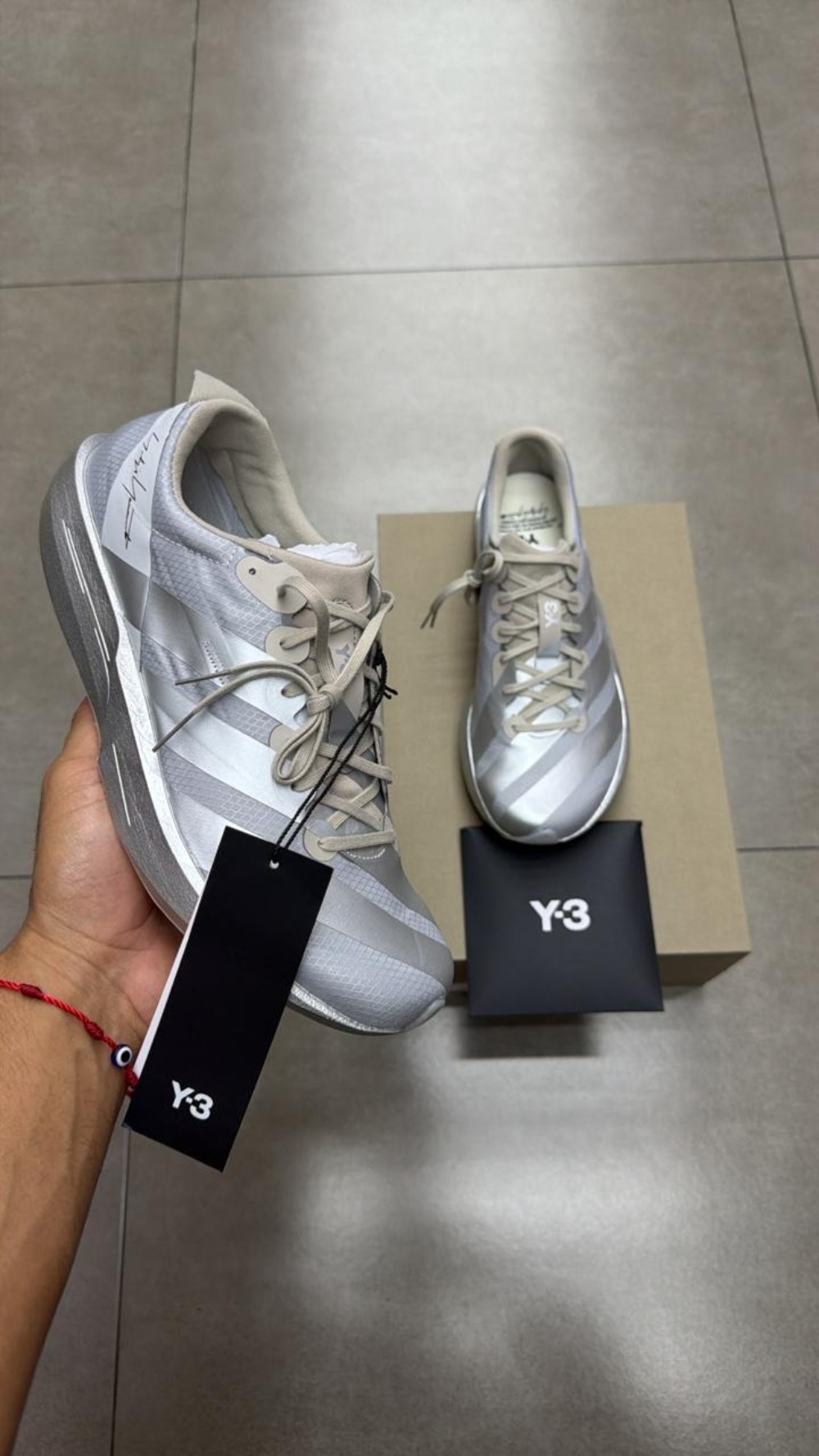 Y-3 x adidas Adios 9 Silver Metallic Light Brown — 39.5, Novo