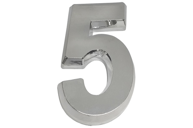 Número 5 Abs/Cromado 14,8cm Fixtil