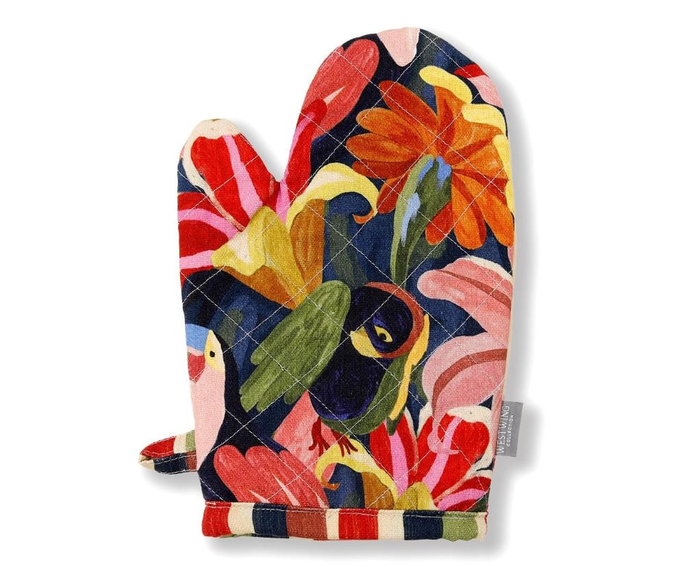 Luva de Cozinha Estampada Floral Colorido