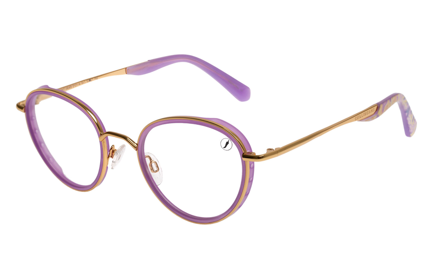 Armação Para Óculos De Grau Feminino Street Sports Flap Redondo Dourado LV.MT.0649.2121 M