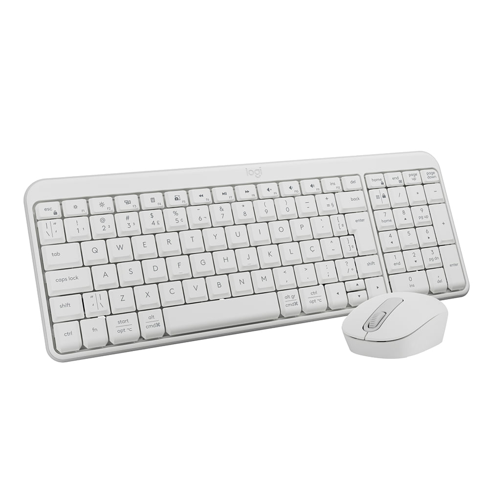Combo Teclado e Mouse Bluetooth MK250 Design Compacto Branco - Logitech - 920-013517