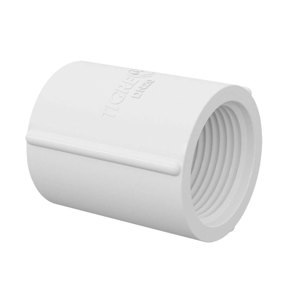 Luva Com Rosca 1" Branco Tigre