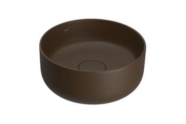 Cuba Redonda de Apoio 30cm Marrom Fosco Deca