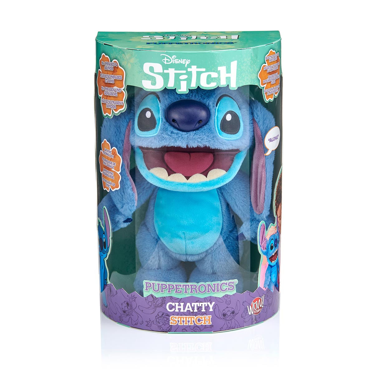 Pelúcia Interativa Stitch (Fantoche) com Som - Stitch Wow