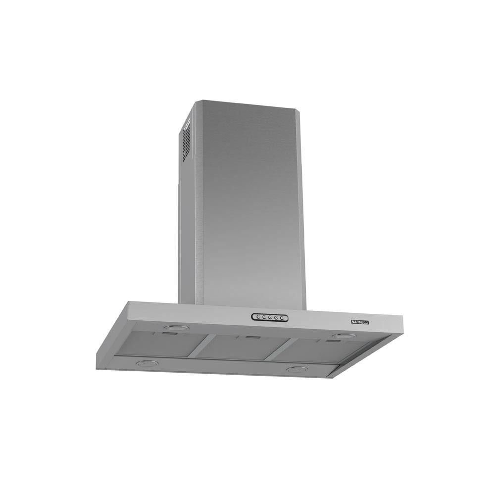 Coifa de Ilha Nardelli Ilha Retangular 75cm Inox com Painel Touch e LED Inox 220V