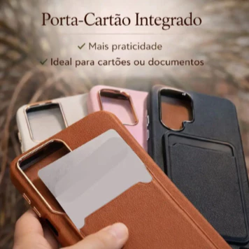 Capa Couro Premium Aveludada Porta Cartão Para MOTOROLA G05,G15,G35,EDGE 50
