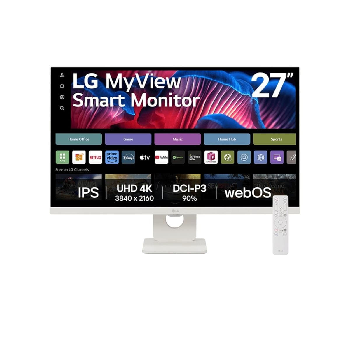 Monitor 27” 4K UHD LG MyView Smart 27SR73U-W WebOS 23 AirPlay Bluetooth Branco