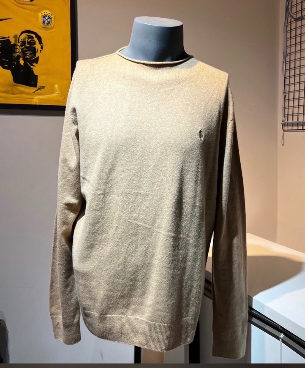 Suéter Polo Ralph Lauren Pony Camel Melange — XG, Usado