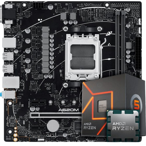 Kit Upgrade, AMD Ryzen 5 8400F + Placa Mãe Chipset A620