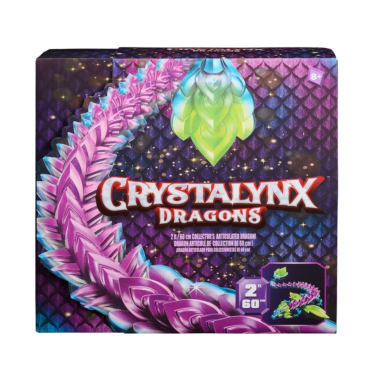 Dragão Articulado Roxo de 60cm Colecionável - Crystalynx