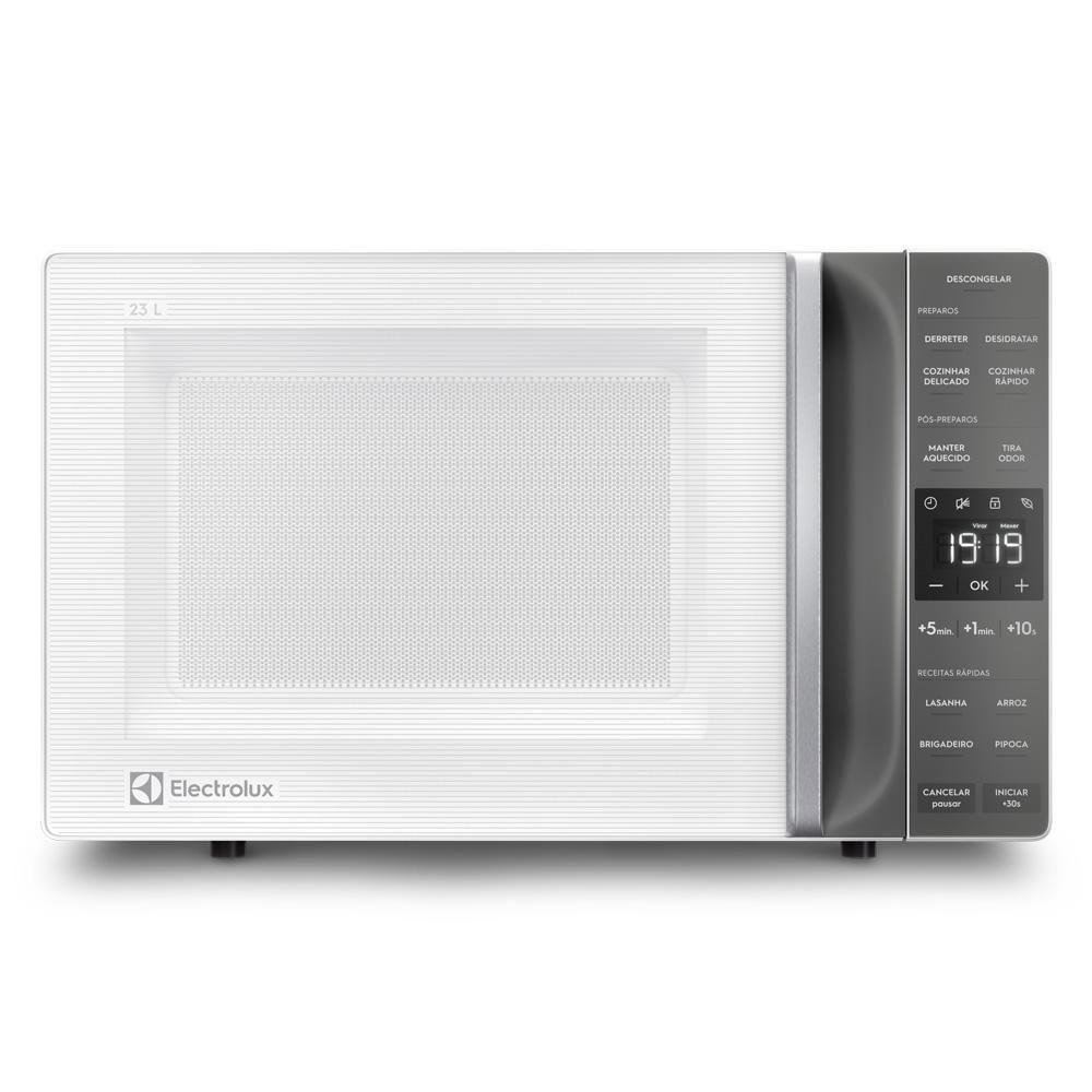 Micro-ondas Bancada Electrolux ME23B 23L com Funções Automáticas Branco e Cinza 110V