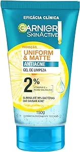Gel de Limpeza Facial Garnier Uniform & Matte Vitamina C Matte 150g