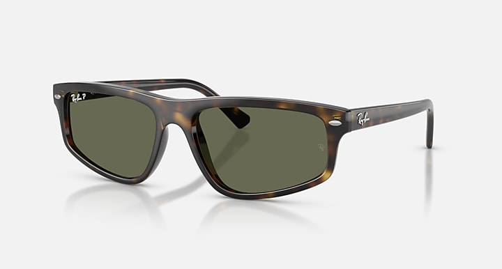 Ray-Ban Óculos De Sol Rb2225 Polarizado - Quadro Havana Lente Verde 57-18