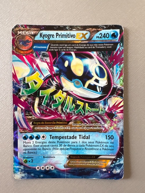 Kyogre Primitivo-EX (55/160) Conflito Primitivo Pokémon TCG — Único, Usado