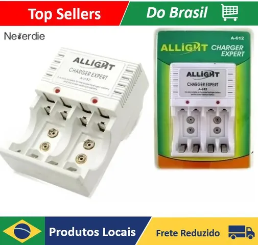 [Grupo de 3] Kit Carregador de Pilhas AA AAA - Neverdie Store