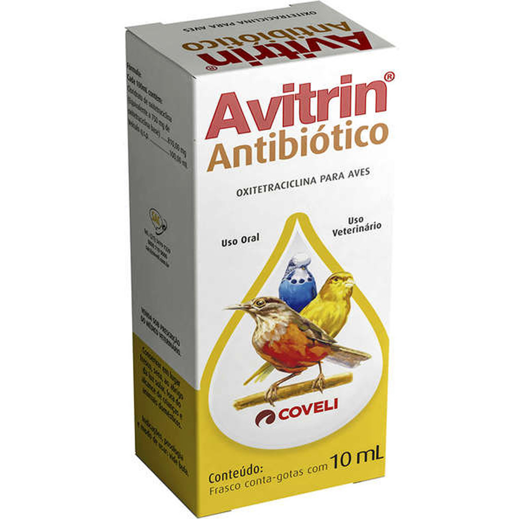 Avitrin Antibiótico Coveli para Pássaros - 10 mL