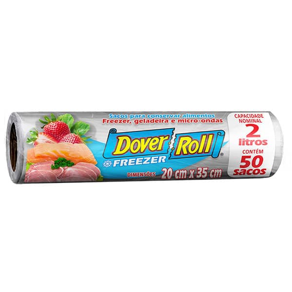 Saco para alimentos 2 litros, com 50 unidades, 160022400, Dover - RL 50 SC