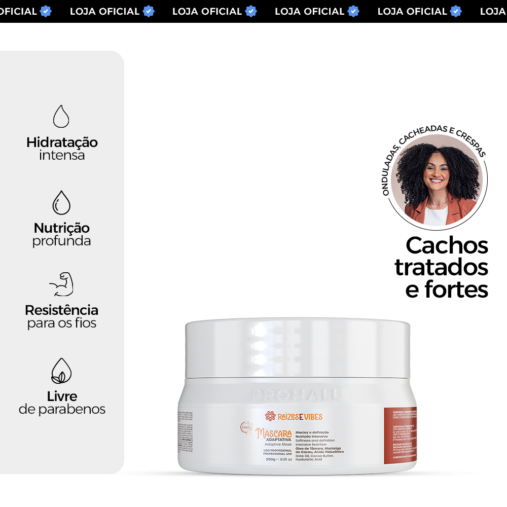 Máscara de Cachos: Nutrição e Maciez | Raízes & Vibes 250g