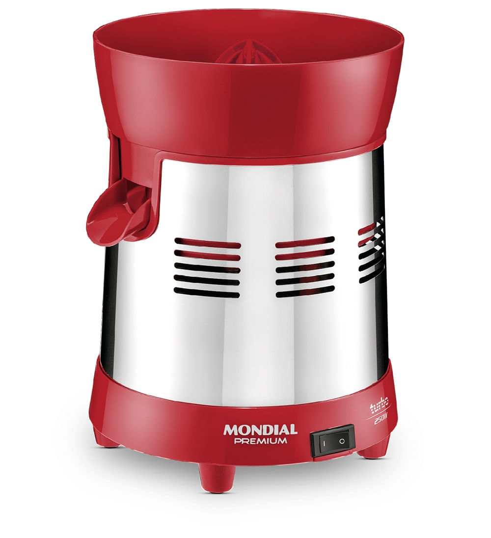 Extrator Turbo Premium Mondial Vermelho e Inox 250W E-24 Bivolt