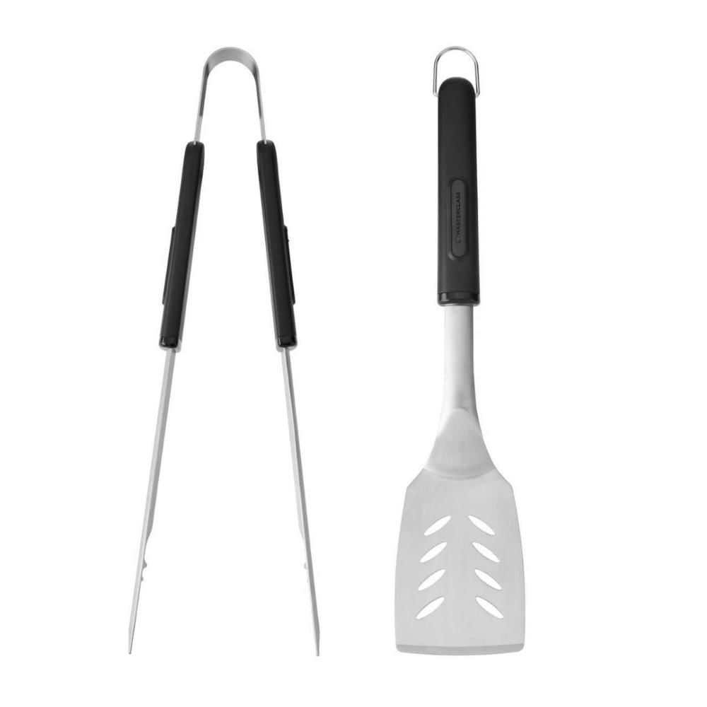 Jogo Espátula e Pinça para Churrasco Hambúrguer MasterClass