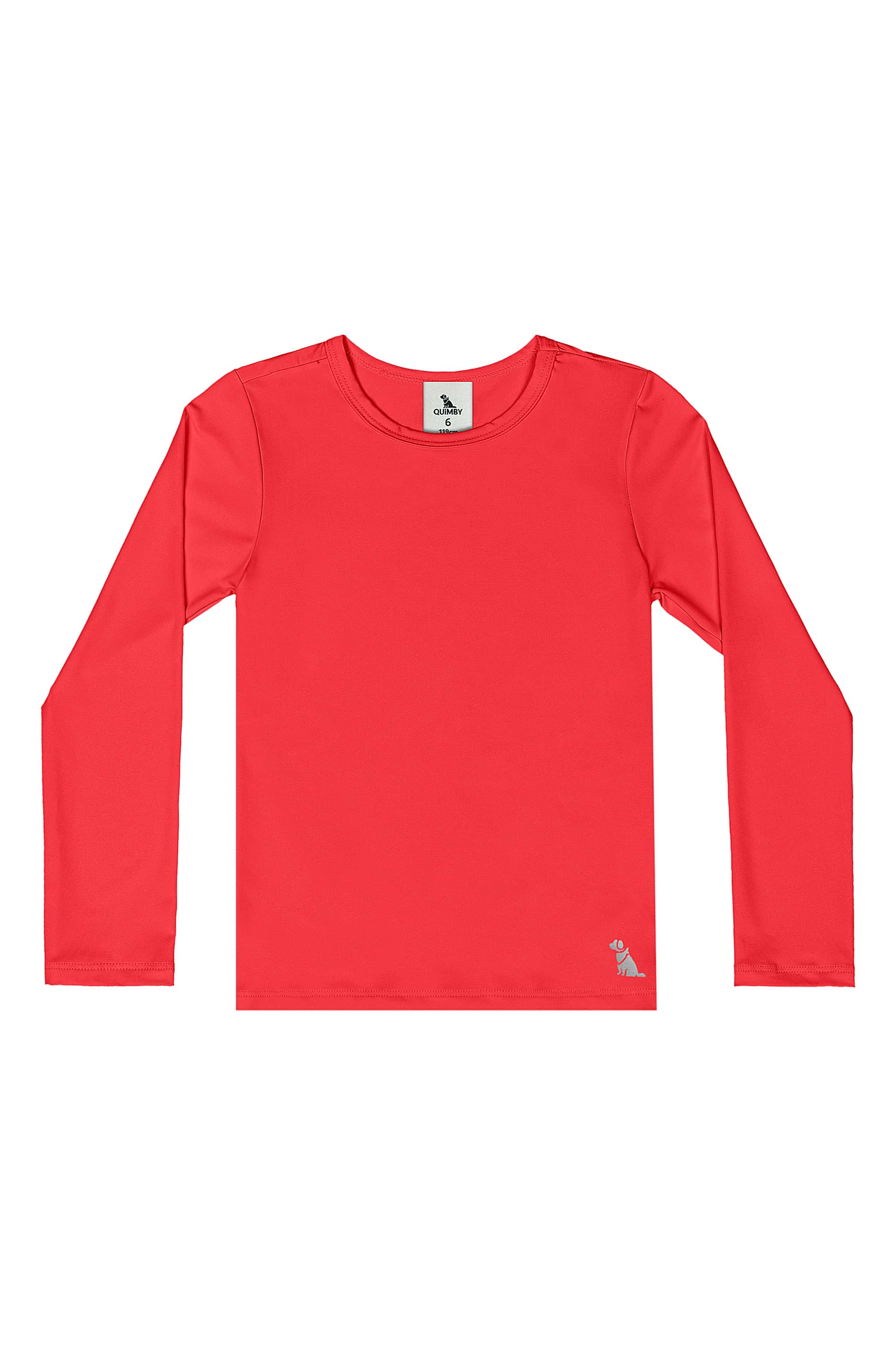 Blusa Unissex em Malha com Proteção UV Dry (Vermelho) Quimby — 01