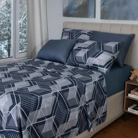Jogo de Cama Casal Microfibra Paco Milano
