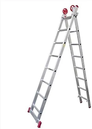 ESCADA EXTENSIVA DE ALUMINIO 8X2 DEGRAUS BOTAFOGO