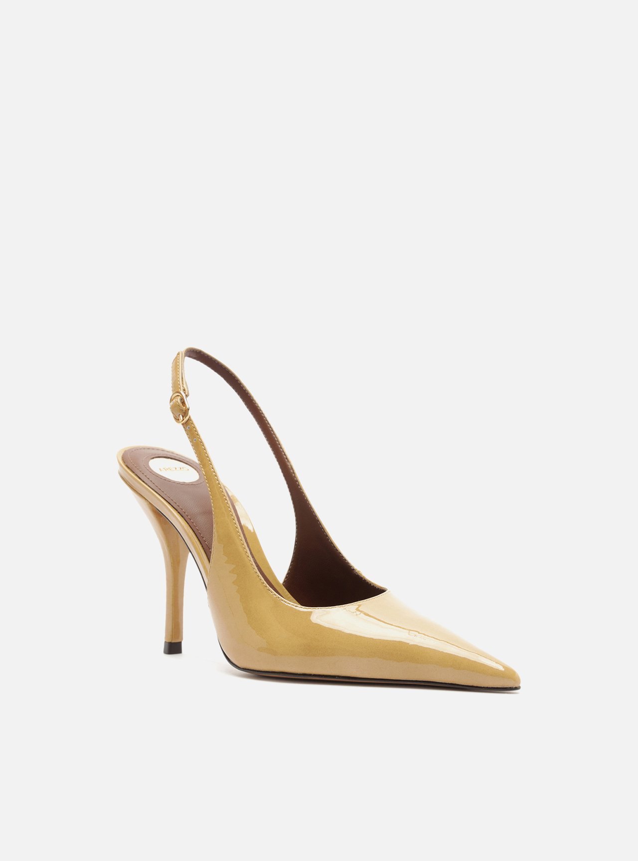 Foto 2 de Scarpin Nude Salto Fino Fivela Slingback