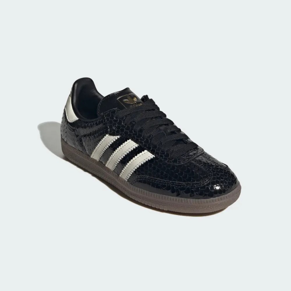 adidas Samba Patent Snakeskin Core Black Off White Gum Five — 39, Novo