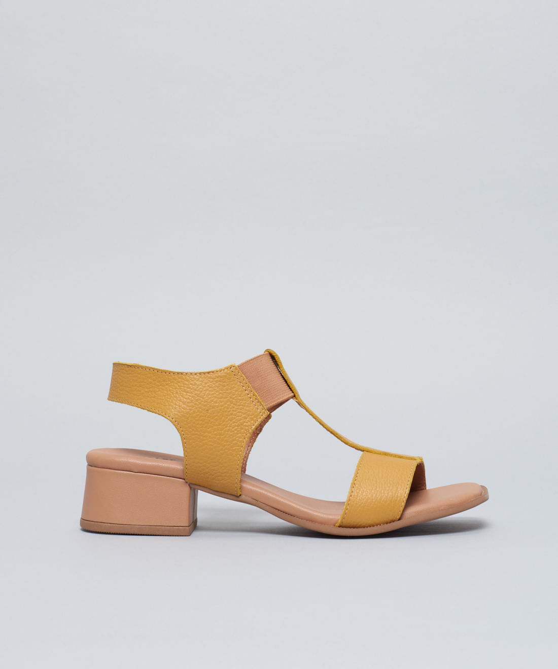Sandalia Media Elastico Couro - New Mostarda — 34 - new mostarda
