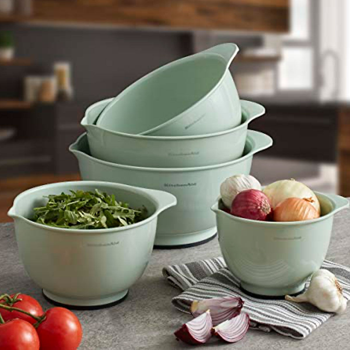 Foto 3 de Bowls de Preparação 5 Peças Verde Pistache Kitchenaid