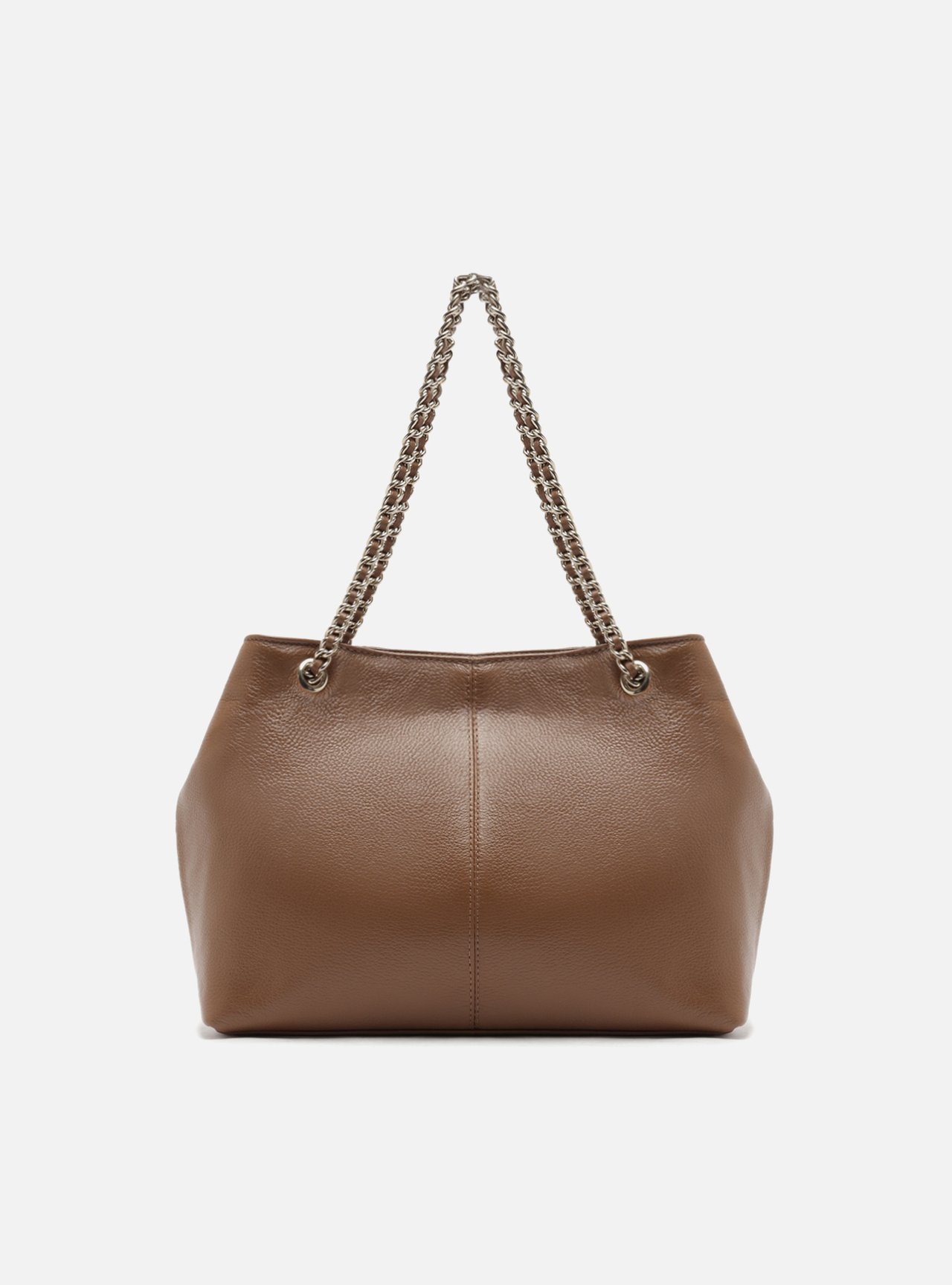 Foto 3 de Bolsa Tote Marrom Couro Matelassê Média
