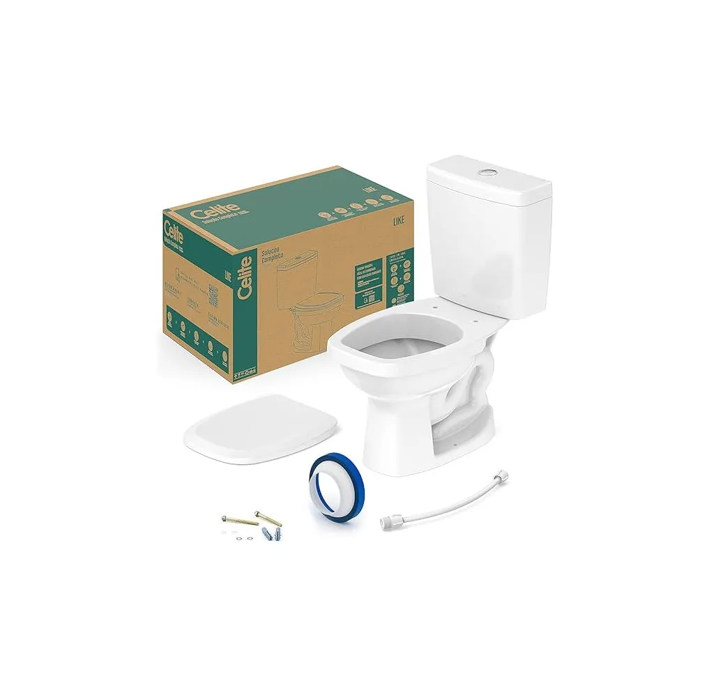 KIT BACIA COM CAIXA, ASSENTO PP E COMPL INST LIKE CELITE