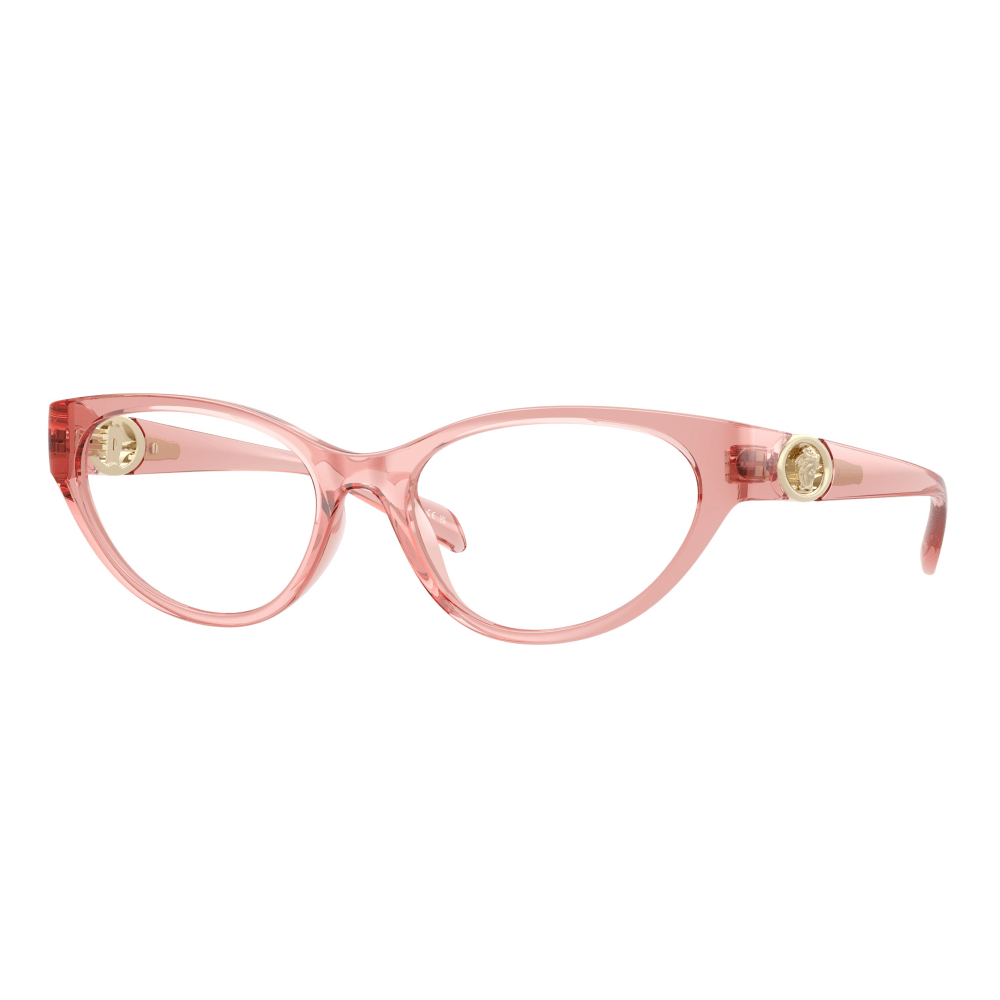 Armação para Óculos de Grau Feminina Versace 0VE3372U Rosa Transparente
