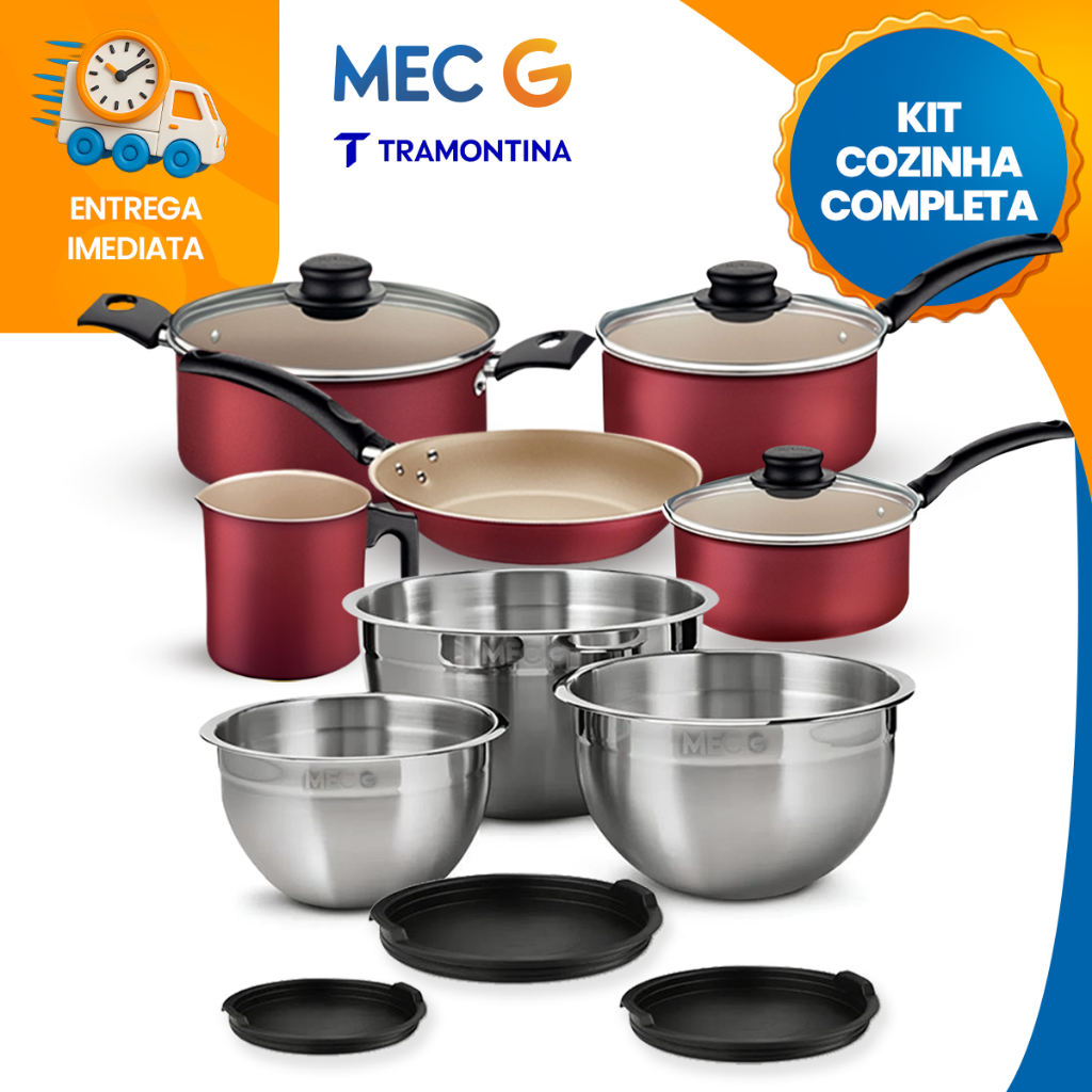 Jogo de Panela 5 Peças Turim Conjunto de Bowls Mec G Tramontina