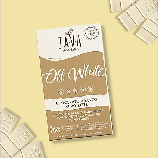 CHOCOLATE 60 g - BRANCO ZERO AÇÚCAR OFF WHITE - DISPLAY COM 6 unidades