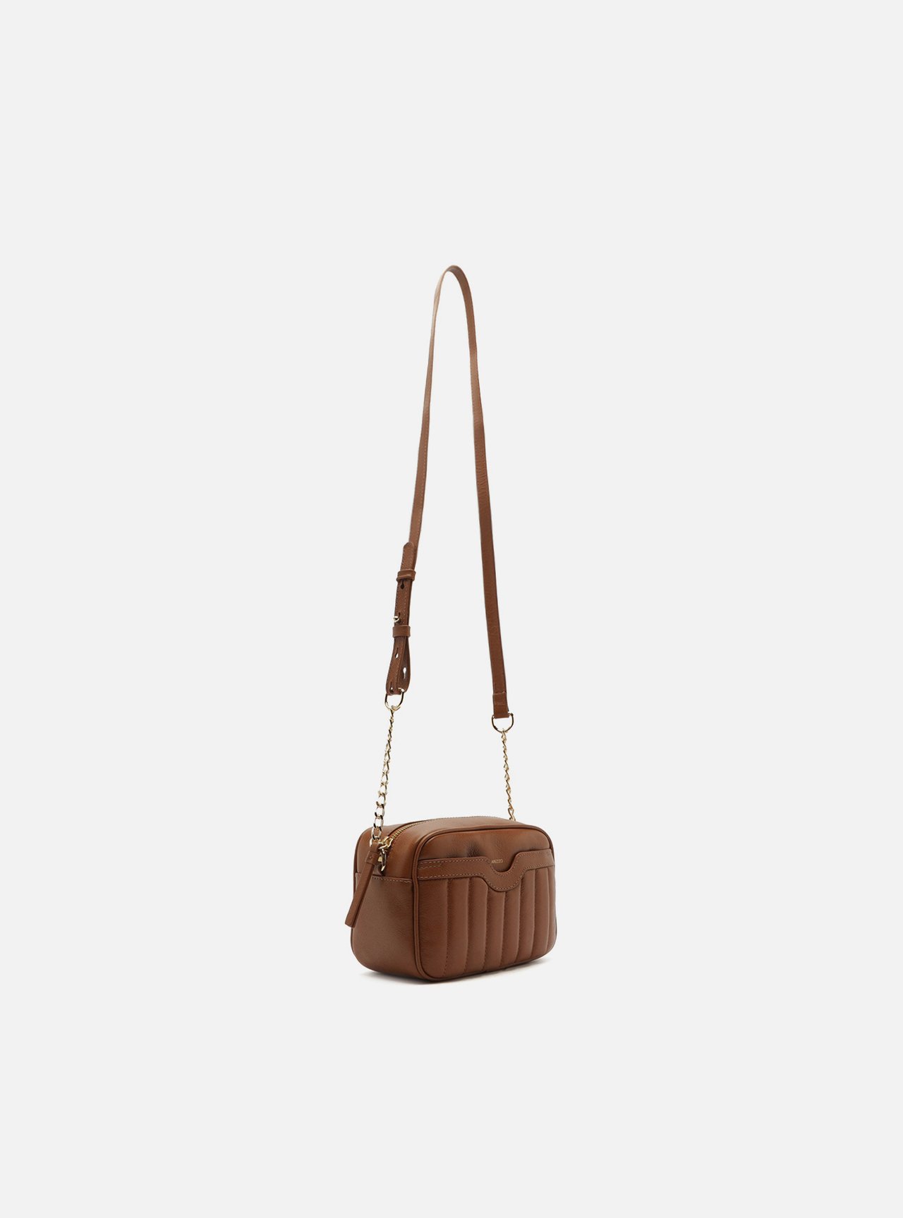 Foto 5 de Bolsa Tiracolo Marrom Couro Francine Pequena
