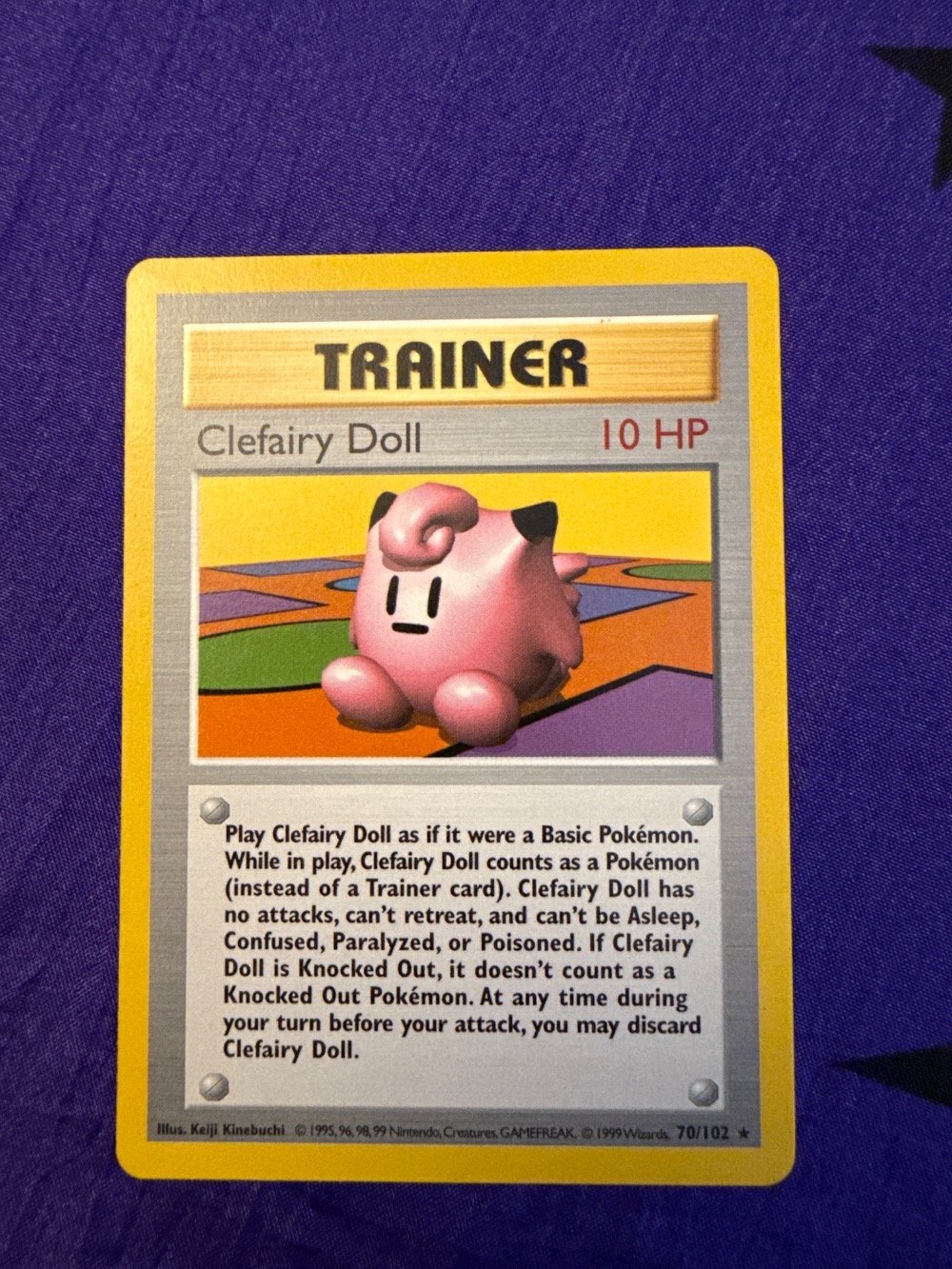 Clefairy Doll (70/102) Base Set Pokémon TCG — Lightly Played, Usado