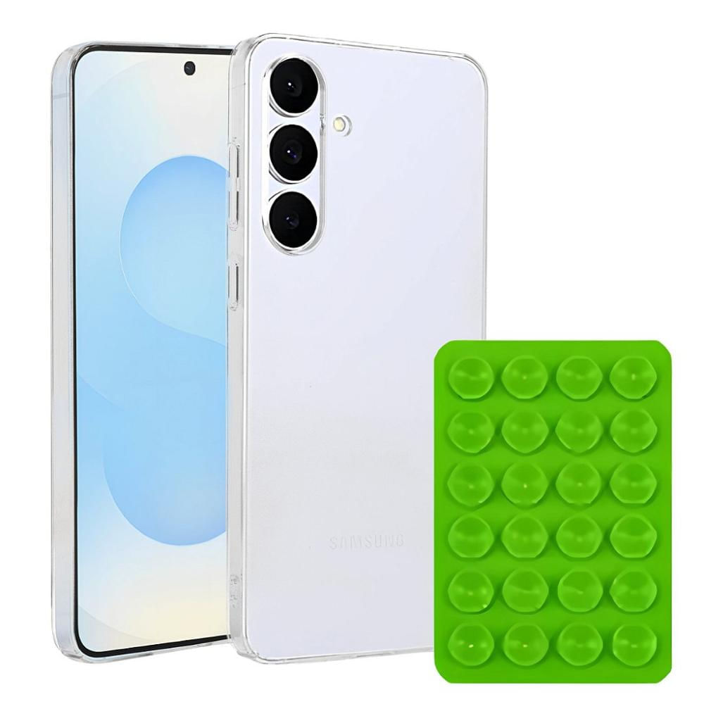 Kit Capa Crystal Slim para Samsung Galaxy S25 FE + Ventosa - Verde - Gshield