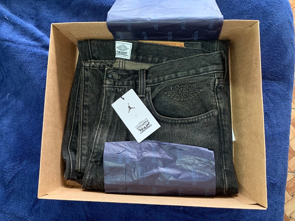 Levi's x Air Jordan Calça Baggy Jeans Black Wash — 40, Novo