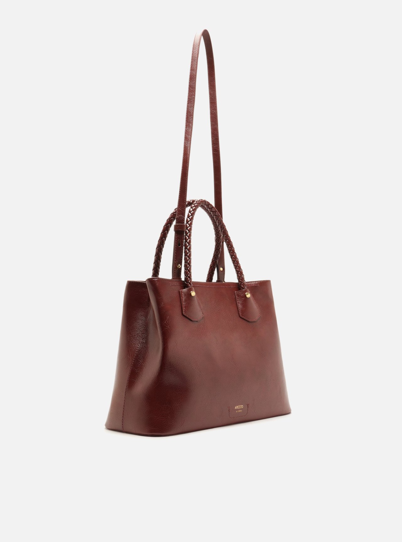 Foto 5 de Bolsa Tote Bordô Pequena Tressê