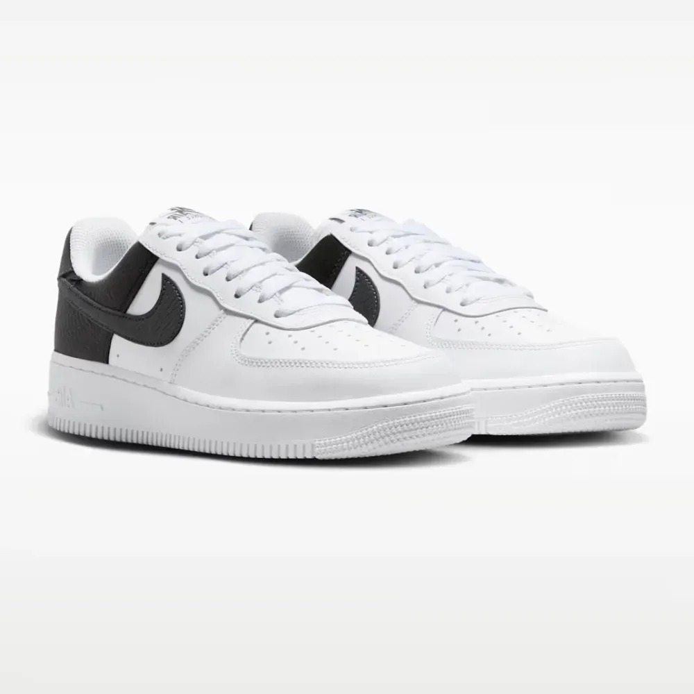 Nike Air Force 1 '07 Black Dark Smoke Grey Metallic Gold White — 36, Novo