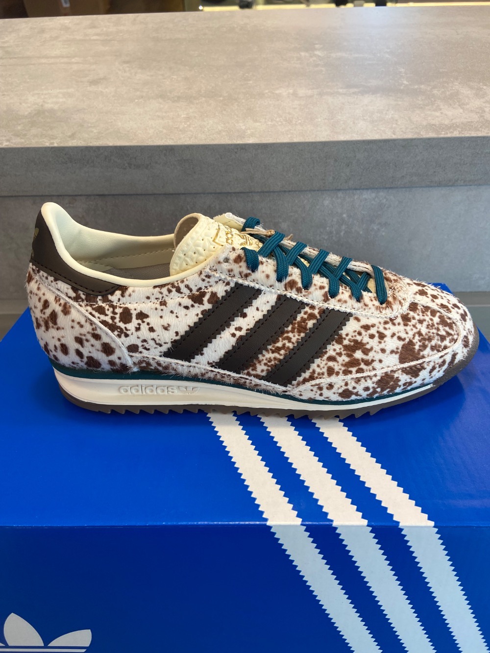 adidas SL 72 OG Off White Dark Brown Rich Green — 34 / 35 / 36, Novo