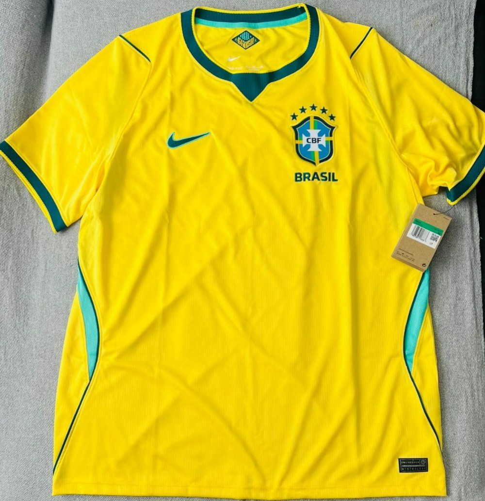 Camiseta Nike I Brasil 2026/27 Torcedor Pro Yellow — XG, Novo