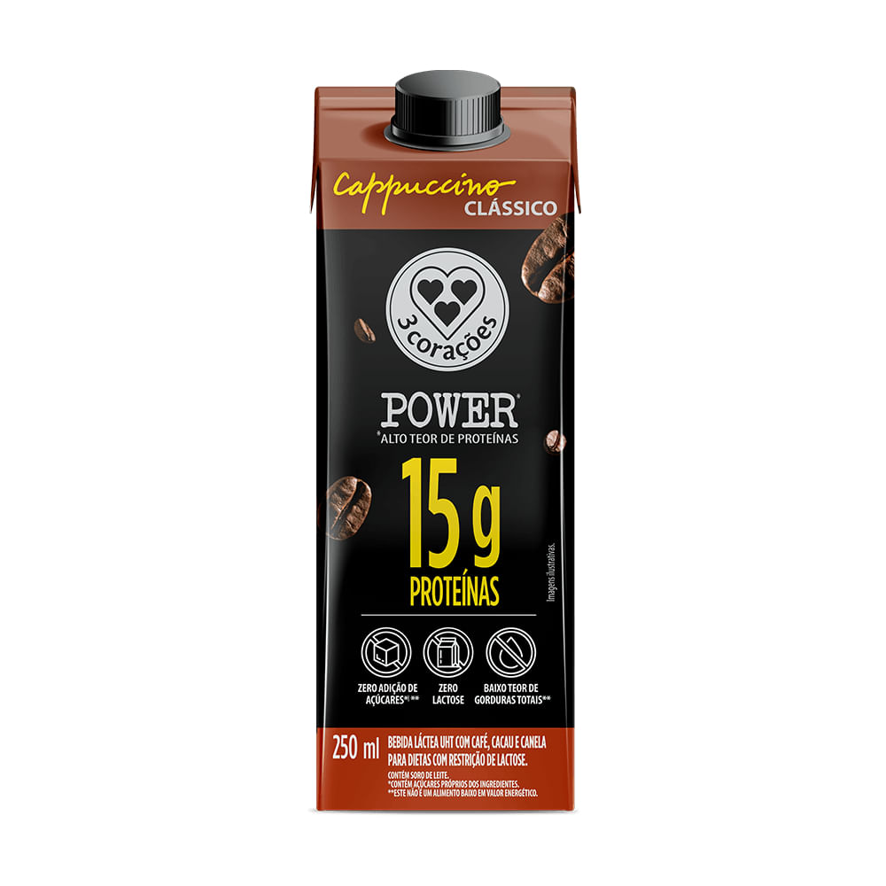 Cappuccino Pronto Classic Power 3 Corações 250ML