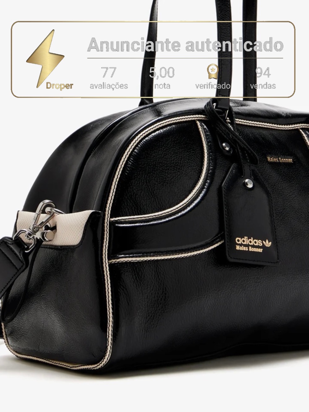Wales Bonner x adidas Bolsa Black — Único, Novo