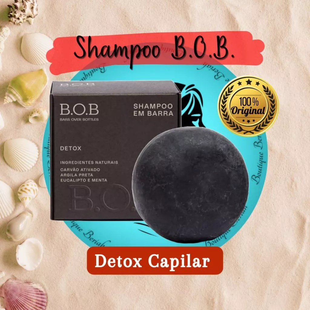 Shampoo em Barra Detox 80g vegano - BOB